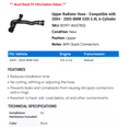 thumbnail image 2 of Upper Radiator Hose - Compatible with 2004 - 2005 BMW 530i 3.0L 6-Cylinder, 2 of 2