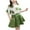 Green, variant on ZACPNCV Girls Metallic Skater Skirt Sparkly Shiny Flared Pleated A-Line Mini Skort Blue 7-8 Years