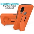 thumbnail image 4 of Case with Clip for CAT S62 PRO Phone, Nakedcellphone [Bright Orange] Slim Hard Shell Cover with Kickstand View Stand and [Rotating/Ratchet] Belt Hip Holster Holder Combo, 4 of 8