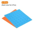 thumbnail image 3 of Uxcell 4pcs Hot Pad Heat Resistant Silicone Mat Trivet Mat Pot Holder Hot Pot Table Coaster-Orange/Blue, 3 of 5