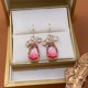 thumbnail image 3 of 1 Pair Of Zircon Butterfly Drop Dangle Earrings Jewelry Gift For Women Girls, 3 of 4