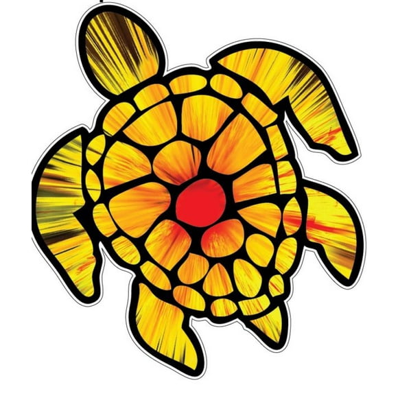 2" Sea Turtles Explosion Vinyl Sticker