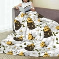 thumbnail image 6 of Pofeuu Honey Bee Insect Print Ultra-Soft Micro Fleece Blanket,for Bed Or Sofa,All Season Throw Blankets Flannel Blanket-50"x40", 6 of 7