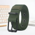 thumbnail image 4 of harmtty Men Retro Belt Easy to Wear Belt Men's Retro Style Waist Belt Adjustable Size Stretchable Comfortable Nylon Belt with Needle Buckle Students Jeans Army Green, 4 of 8