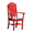 Bright Red, variant on Keystone Amish Co. Sunburst Poly Composite Dining Chair with arms, Aruba
