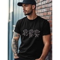 thumbnail image 4 of Camisetas de manga corta con flores de rosa negra para hombre, camisetas de cuello redondo, 4 of 7