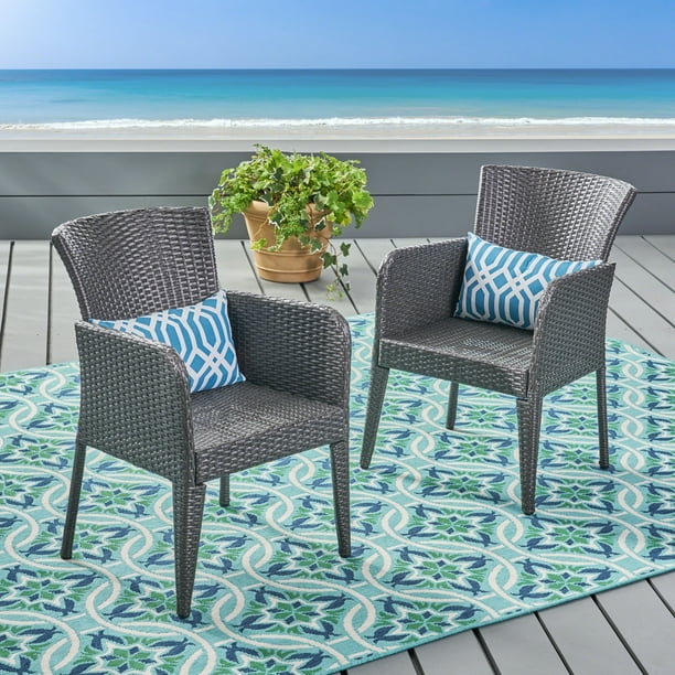 Christopher Knight Home Anaya Outdoor Wicker Dining Chair (Set of 2) by