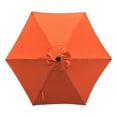 thumbnail image 6 of Kool 7.5ft Patio Umbrella with Crank Handle, Outdoor Market Umbrella with 6 Sturdy Umbrella Ribs Waterproof for Garden, Deck, Backyard, Pool, Orange, 6 of 7