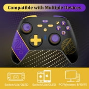 Switch Pro Controller for N-Switch/OLED/Lite/PC/IOS/Android, Wireless Switch Controller with Dual Vibration Programmable Turbo 6-axis Gyro Function, Black