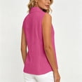 thumbnail image 6 of Yievot Womens Button Down Sleeveless Shirt with Pockets Collared Casual Summer Office Workwear Tops, 6 of 8