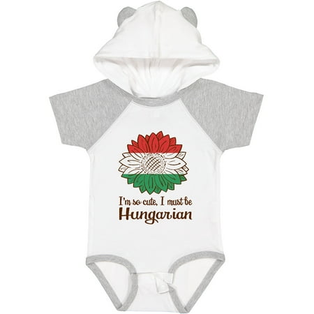 

Inktastic I m So Cute I Must Be Hungarian Hungary Sunflower Boys or Girls Baby Bodysuit