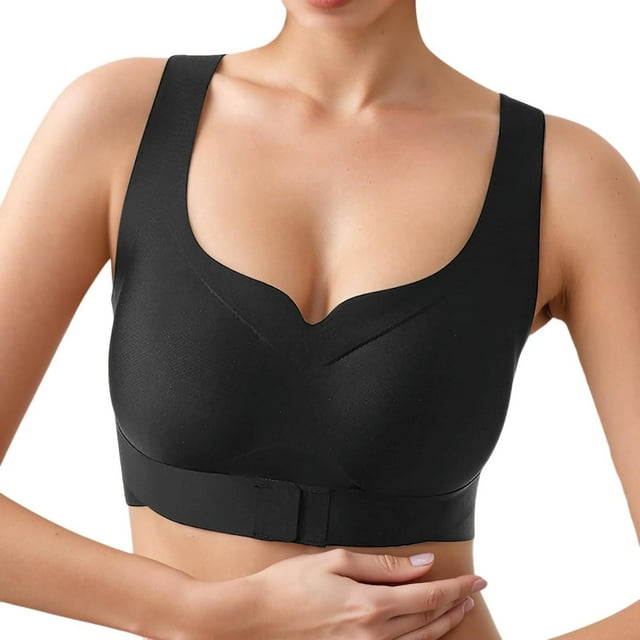 Women's Transparent Shoulder Strap Bra - Cordless, Backless, Spongeless, Convertible Straps for All Seasons