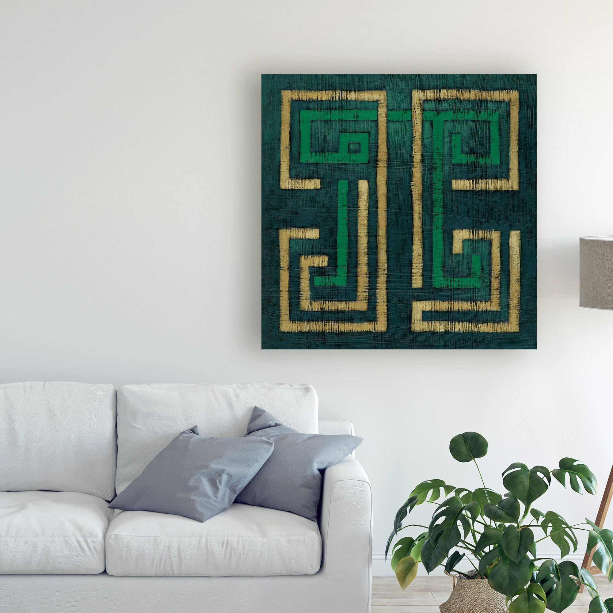 Emerald Diversion I' Canvas Art by Chariklia Zarris