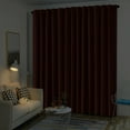 thumbnail image 6 of 100% Blackout Curtains 2 Panels Set, Thermal Insulated Linen Textured Blackout Drape for Bedroom, Back Tab/Rod Pocket Curtains,Terracotta W50"×L63", 6 of 7