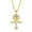 Gold, variant on Mens Egyptian CZ Ankh Eye of Horus Pendant Necklace Punk Biker Jewelry Chain 24"-Silver