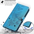 thumbnail image 2 of Nadoli Mobile Phone Case for Xiaomi Redmi Note 13 5G, Flowers Butterfly Leather Flip Cover Blue, 2 of 5