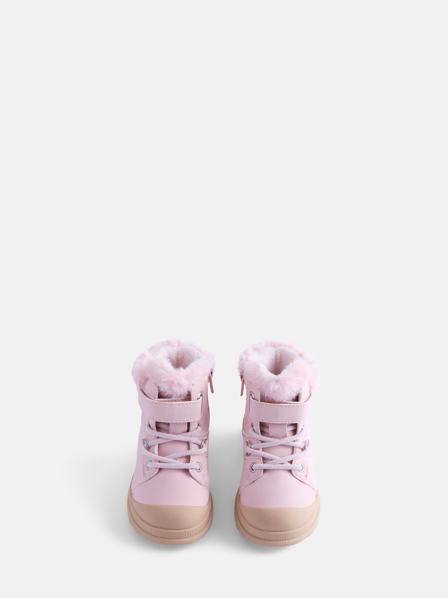 Wonder Nation Baby and Toddler Girls Winter Boots with Faux Fur Lining