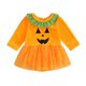 thumbnail image 1 of Ropa De Halloween, Vestido De Mono De Halloween Para NiñAs, Mono De Empalme De Tul Con PatróN De Calabaza, 1 of 4