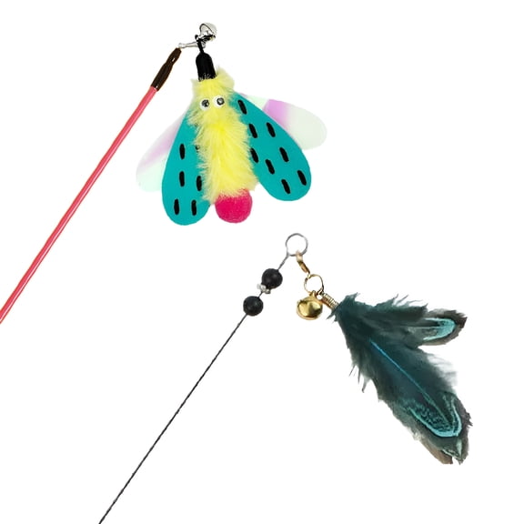 BESTSKY 2Pcs Interactive Cat Toy,Interactive Laser Toy Kitten Toys,Fun and Gentle Cats Interactive Cat Toys,Style2