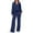 23#Dark Blue, variant on Fall Outfits for Women 2025 2 Piece Lounge Sets Long Sleeve Sweatshirt and Wide Leg Pants Tracksuits Casual Sweatsuit Black L
