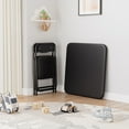thumbnail image 3 of Folding Activity Table & 2 Padded Chairs Set - Portable Kids Desk & Chairs, No Assembly, Black, 3 of 7