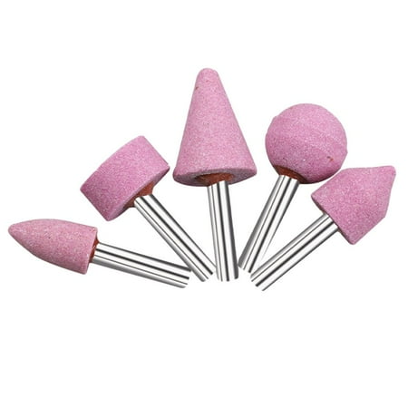 

5Pcs 6Mm Abrasive Stone Polishing Grinding Head Set Electric Drill Bit Wheel