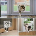 thumbnail image 5 of Puerta delgada para gatos para ventanas y puerta corredera, puerta de seguridad para mascotas con cerradura de 4 vías, solapa para gatos resistente a la intemperie para puertas y paredes del, 5 of 5