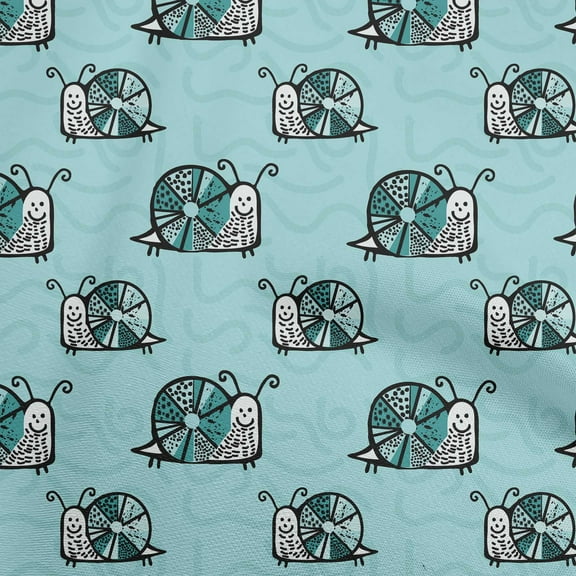 oneOone Polyester Lycra Turquoise Blue Fabric Wreath Personalized Name Dress Material Fabric Print Fabric By The Yard 56 Inch Wide