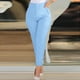 thumbnail image 1 of WILLBEST Pantalones Casuales de Mujer, Pantalones de Trabajo Cortos de Cintura Alta, Pantalones Con Cremallera, Pantalones Casuales Holgados, Cintura Elástica, Pierna Ancha, Moda Con Bolsillo, 1 of 4