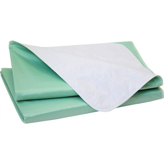 Big Size Washable Bed Pad/XXL Incontinence Underpad- Green - 36 X 72 - Mattress Protector by Careoutfit