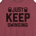 thumbnail image 3 of Instant Message - Kettle Bell Just Keep Swinging - Women's Racerback Tank Top, 3 of 6
