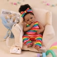 thumbnail image 3 of HOOMAI Lifelike Reborn Baby Dolls with Soft Body African American Realistic Girl Doll 22.8 Inch Best Birthday Gift Set, 3 of 5