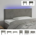 thumbnail image 3 of vidaXL LED Headboard Dark Gray 56.7"x2"x30.7"/34.6" Velvet, 3 of 55