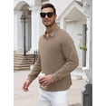 thumbnail image 4 of COOFANDY Long Sleeve Polo Shirts for Men Knit Polo Sweater Lightweight Ribbed Pullover Sweater for Men Casual Collared Shirts for Daily Life, Business and Sports in Autumn and Winter, 4 of 7