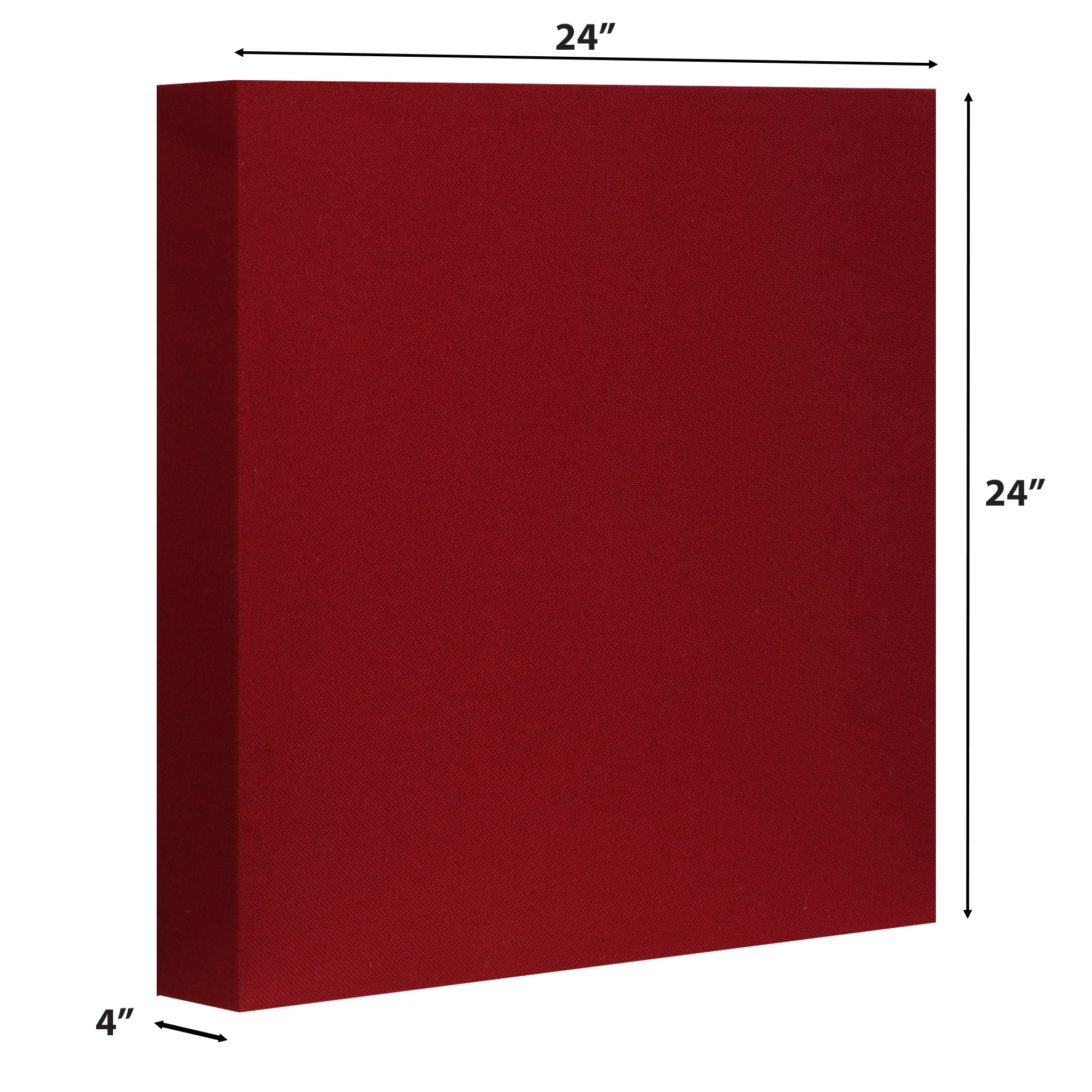 ATS Acoustics Bass Trap Full Range Sound Absorbing Echo Reducing Studio Acoustic Wall Panel 24" x 24" x 4" (Claret)