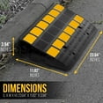 thumbnail image 3 of Pyle PCRBDR44 Heavy Duty Curbside Driveway Threshold Curb Ramp, Black (2 Pack), 3 of 7