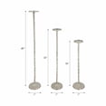thumbnail image 4 of Elegant Tall Pillar Candle Holders - Decorative Candlestick Holder for Living Room, Entryway, or Home Decor - Perfect for Special Occasion or  Holiday Decoration - Set of 3, 40", 32", 26", Silver, 4 of 12