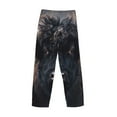 thumbnail image 3 of Lsque Majestic Black Yak Print Men's Pajama Pants, Lounge Pant - Comfortable Home Wear,Elastic Waistband, Stylish Design-XX-Large, 3 of 9