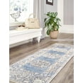 thumbnail image 4 of Rugs.com Eco Traditional Collection Rug – 12 Ft Runner Harbor Blue Medium Rug Perfect For Hallways, Entryways, 4 of 9