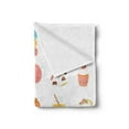 thumbnail image 2 of Food Soft Flannel Fleece Throw Blanket, Dessert Concept Sketches Ice Cream Donut Cake Honey Cupcake Chocolate Everything, Cozy Plush for Indoor and Outdoor Use, 50" x 60", Multicolor, by Ambesonne, 2 of 5