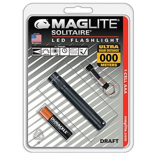 Maglite Solitaire LED 1-Cell AAA Flashlight Black