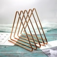 thumbnail image 5 of KAKOWELY Iron Book Shelf 1pc Simple Desktop Bookshelf Triangular Iron Art Book Rack Home Decoration for Newspaper Magazine8.46"X7.48"X6.1", 5 of 5