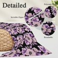 thumbnail image 2 of Purple Floral Pillow Covers, Linen Long Throw Pillow Case, Abstract Watercolor Flower Leaf Plant Holiday Pillow Protector Decorative Cushion Cover for Living Room/Bedroom 12" x 20", 2 of 8