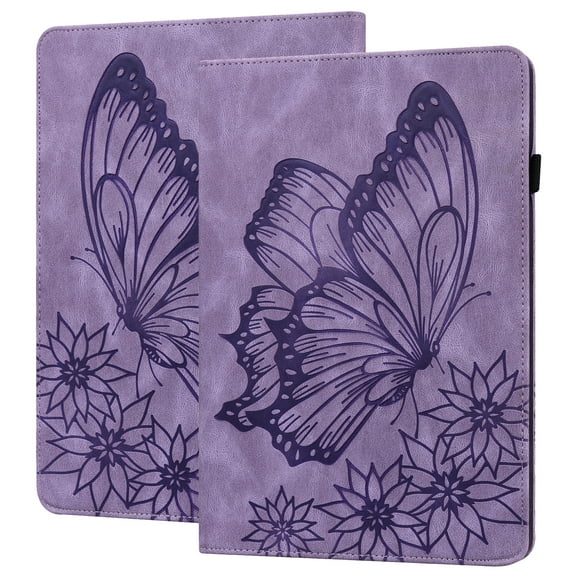 Butterfly Case for Kindle Paperwhite (6 Inch Display) - Synthetic leather/Silicone Composite Case Protector Slim Fit Lightweight Flip Folio Leather Wallet Cute Cover Holder (Purple)