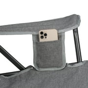 GCI Outdoor Kickback Rocker Low Profile Rocking Camp Chair, Heathered Pewter