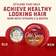 Old Spice Flexible Fiber Pomade for Men, Healthy and Strong with Vitamin E and Biotin, Low Hold, Low Shine, 2.22 oz