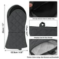 thumbnail image 3 of Unique Bargains Non-Slip Oven Mitts Heat Resistant Gloves Potholder for Hot Cookware Gray, 3 of 8