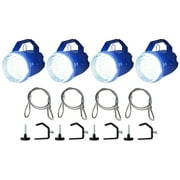 (4) New American DJ ADJ Big Shot LED II White LED Strobe Lights+Cables+Clamps
