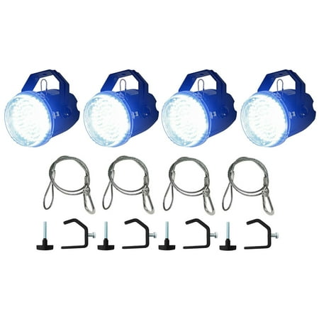 (4) New American DJ ADJ Big Shot LED II White LED Strobe Lights+Cables+Clamps