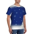 thumbnail image 4 of Yiaed Christmas Fir Tree Print Mens Short Sleeve Tight Fit T-Shirt, Crewneck Casual Tee-Medium, 4 of 5